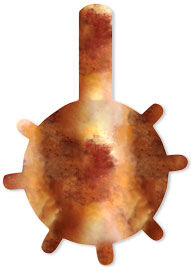 Flattened piece of metal
